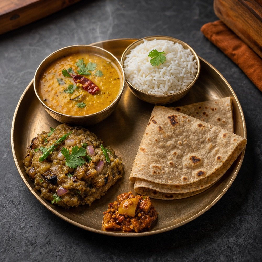 Dal Chawal Aloo Fry Combo